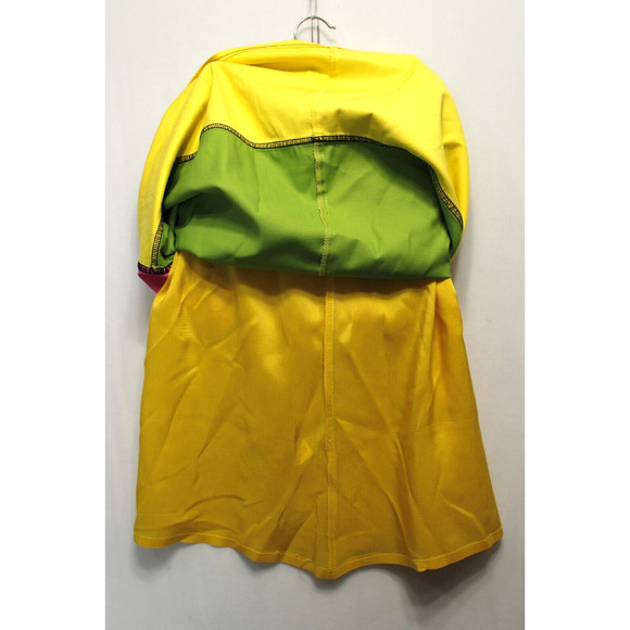 Citrine A Line Skirt Bright Multicolor Block Women 8 Knee Length Maximalist - Picture 8 of 9